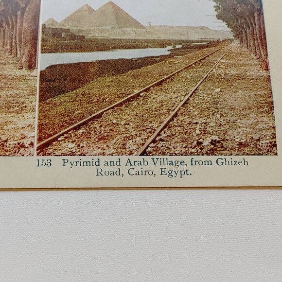 ANTIQUE STEREOGRAPH CARD Arabia/Pyramid of Ghizeh DOUBLE SIDED - Picture 4 of 5